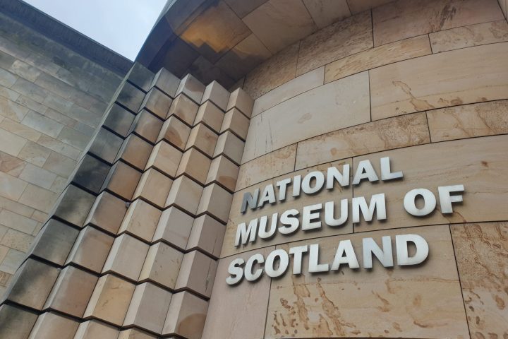 a close up of a brick building